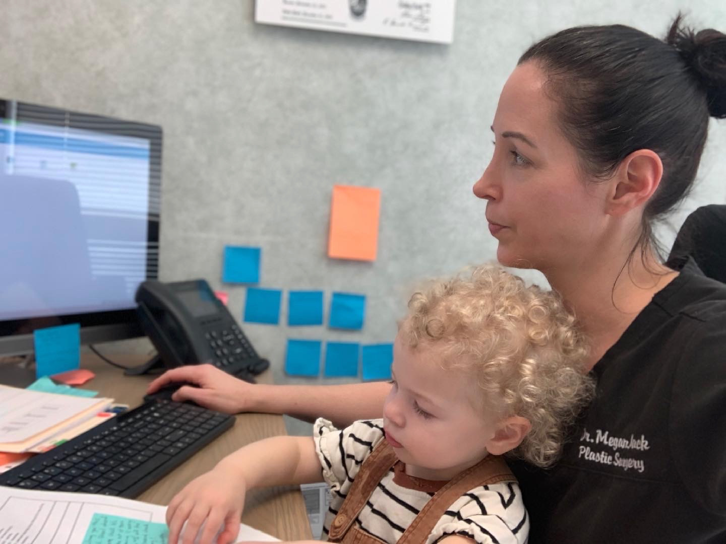 Helping Mommy At Work